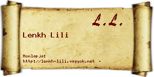 Lenkh Lili névjegykártya